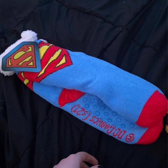 Superman Sherpa Socks - Picture 1 of 3